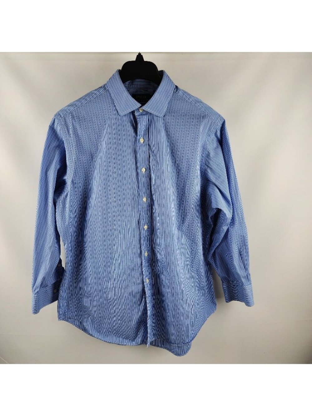 Polo Ralph Lauren Shirt Mens 17-32/33 Blue Multi Stripe Classic Fit Button Up